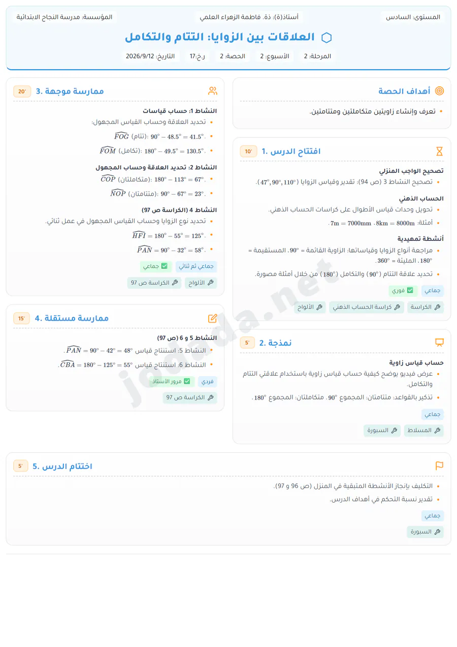 جذاذة عمودية - رياضيات